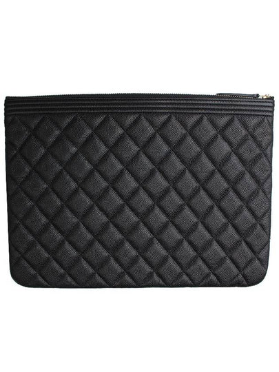 Boy Black Caviar Gold Plated Medium Clutch No 25 - CHANEL - BALAAN 2