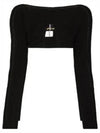 La Maille Pralu Micro Charm Logo Cardigan Black - JACQUEMUS - BALAAN 2