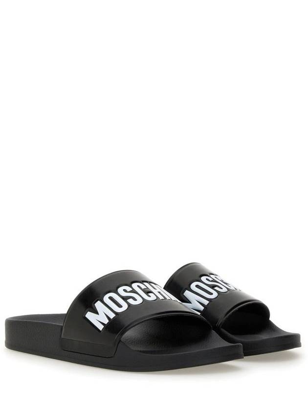 Moschino Slide Sandal With Logo - MOSCHINO - BALAAN 2