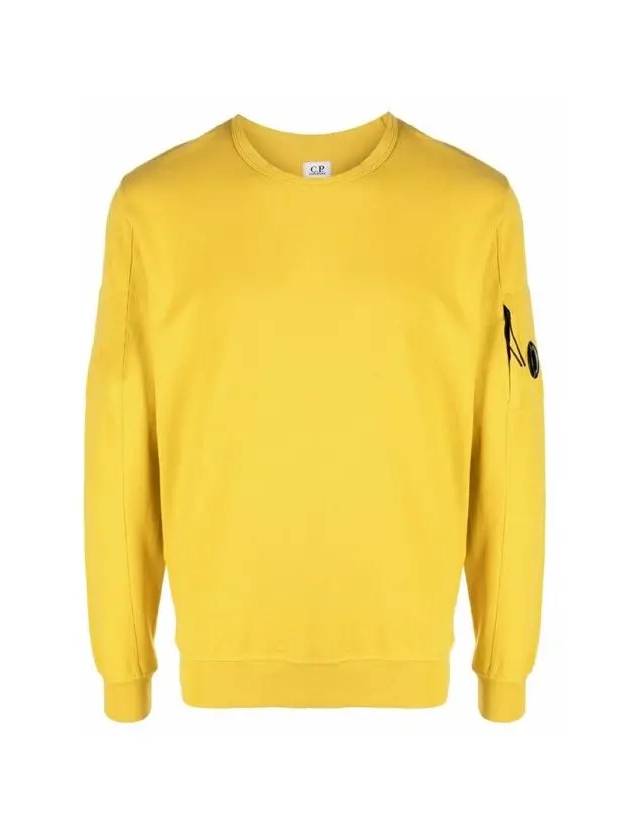 Men's Light Fleece Lens Wappen Sweatshirt Yellow - CP COMPANY - BALAAN 3