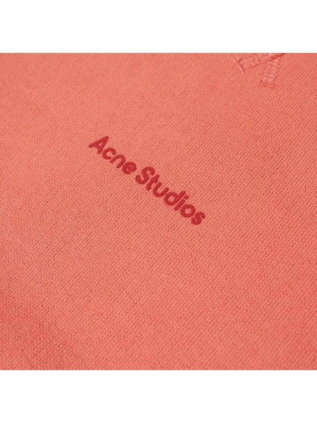 Logo Cropped Neck Oversized Fit Sweatshirt Salmon Pink - ACNE STUDIOS - BALAAN 5