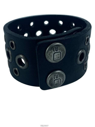 Vintage Leather Bracelet Navy - DSQUARED2 - BALAAN 1