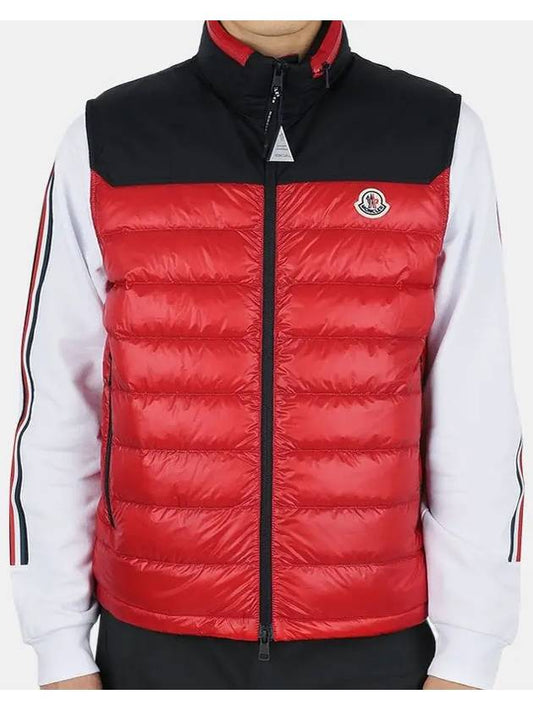 Ortac Logo Patch Padded Vest Red - MONCLER - BALAAN 2