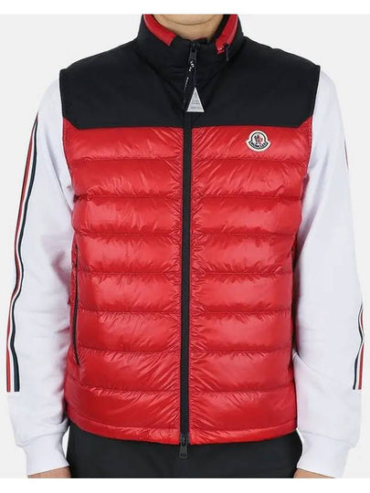 Ortac Logo Patch Padded Vest Red - MONCLER - BALAAN 2