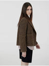 Short herringbone double jacket brown - VOYONN - BALAAN 6