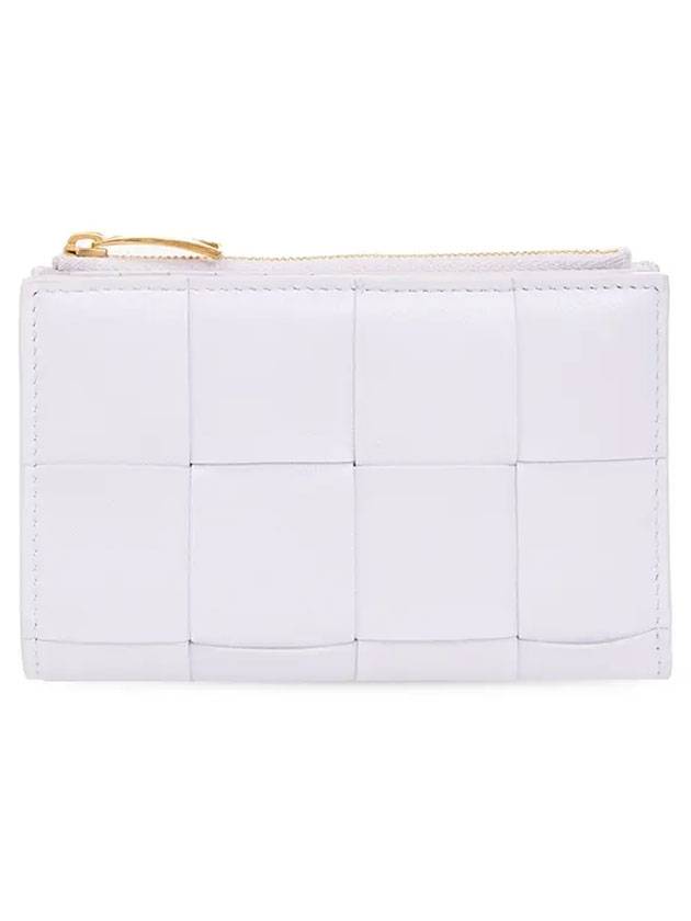 Intrecciato Medium Bifold Zipper Medium Wallet Mus Washed - BOTTEGA VENETA - BALAAN.