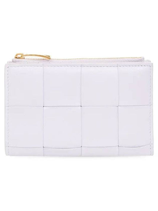 Intrecciato Medium Bifold Zipper Medium Wallet Mus Washed - BOTTEGA VENETA - BALAAN.