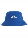 Men's Terry Embroidered Logo Bucket Hat Sodalite Blue - J.LINDEBERG - BALAAN 2