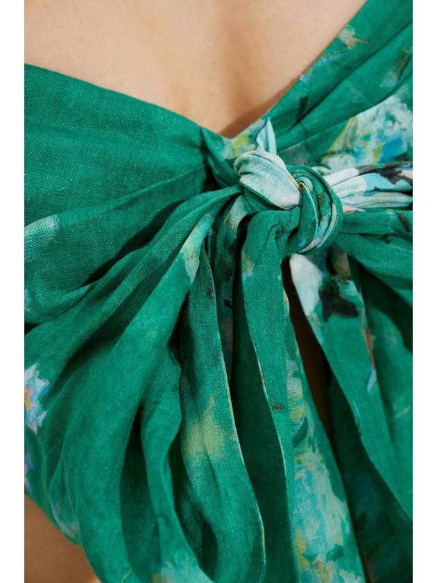 Zimmermann Short Top With Floral Motif, Women's, Green - ZIMMERMANN - BALAAN 5