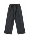 Fake Denim Banding Waist Wide Pants Black - ARCANE FUNK - BALAAN 2