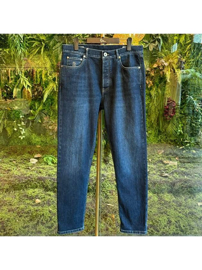 Denim Straight Jeans Blue - BRUNELLO CUCINELLI - BALAAN 2