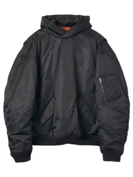 Sporty pullover bomber hooded jacket black jumper - BALENCIAGA - BALAAN 1