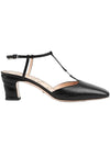 Petite GG Leather Slingback Heel Black - GUCCI - BALAAN 1