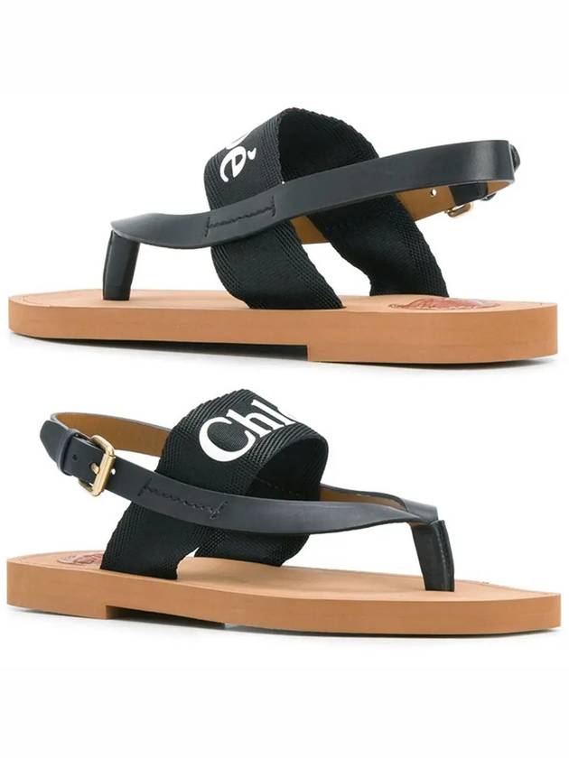 Woody Logo Strap Sandals Black - CHLOE - BALAAN 2