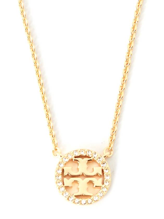 Miller Pave Logo Delicate Necklace Gold - TORY BURCH - BALAAN 2