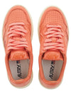 Women's Medalist Goatskin Low Top Sneakers Coral Pink - AUTRY - BALAAN 7