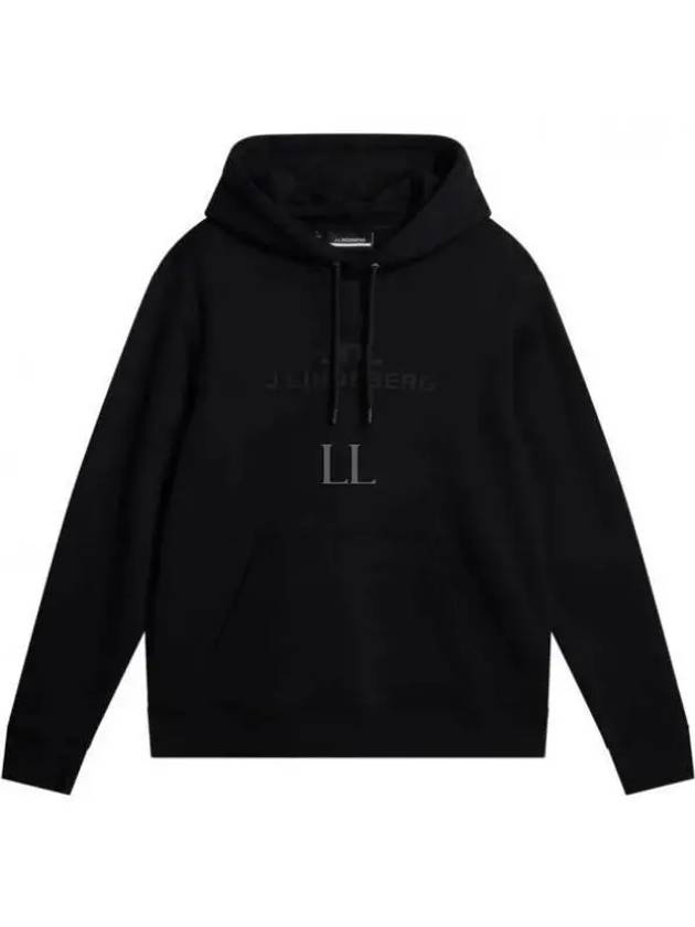 Alpha Logo Print Hoodie Black - J.LINDEBERG - BALAAN 2