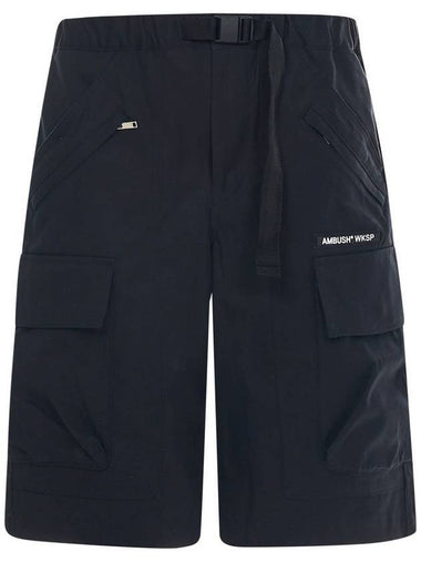 Men's Belted Cargo Bermuda Shorts Black - AMBUSH - BALAAN 1