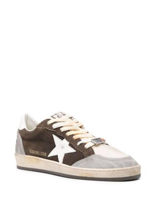 Ball Star Leather Low Top Sneakers Brown - GOLDEN GOOSE - BALAAN 3