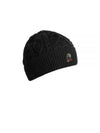 Aran Cable Wool Knit Beanie Black - PARAJUMPERS - BALAAN 2