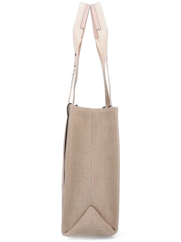 Woody Canvas Medium Tote Bag Cement Pink - CHLOE - BALAAN 6