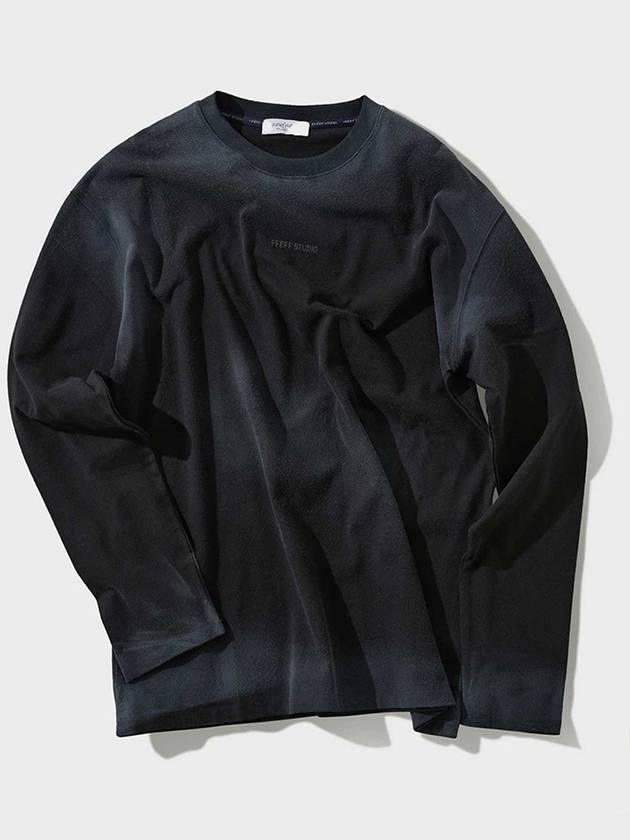 Vintage Washed Named Long Sleeve T-Shirt Black - FFEFF STUDIO - BALAAN 3