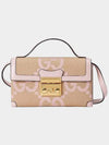 Jumbo GG logo paddle lock tote bag cross pink 652683 A882 - GUCCI - BALAAN 1