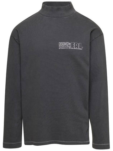 Black Pullover With Printed Logo In Cotton Unisex - ERL - BALAAN 1