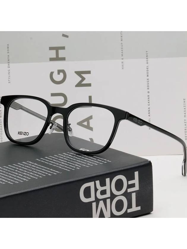 Glasses frame KZ50106F 001 square horn rim Asian fit - KENZO - BALAAN 2