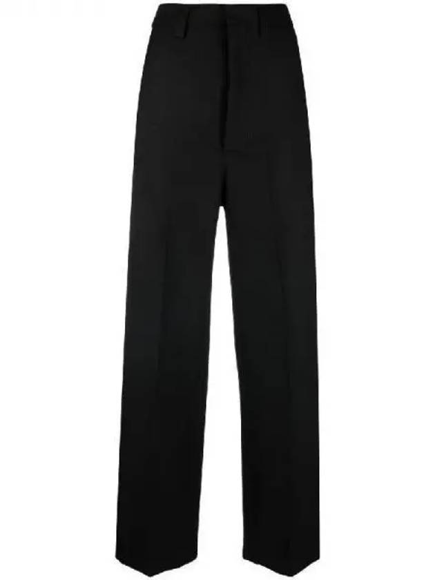 Ami black wool wide pants - AMI - BALAAN 1