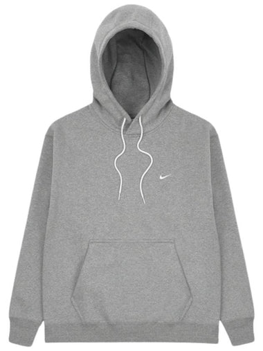 NRG Solo Swoosh Fleece Hoodie Dark Grey Heather - NIKE - BALAAN 1