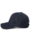 VPC Velvet Logo Denim Ball Cap Blue - A.P.C. - BALAAN 4