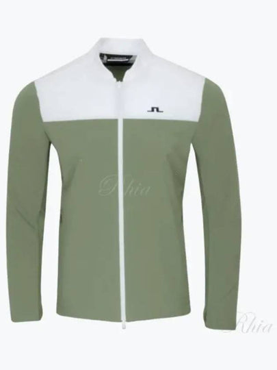 Jeff Hybrid Color Block Zip-Up Jacket Oil Green - J.LINDEBERG - BALAAN 2