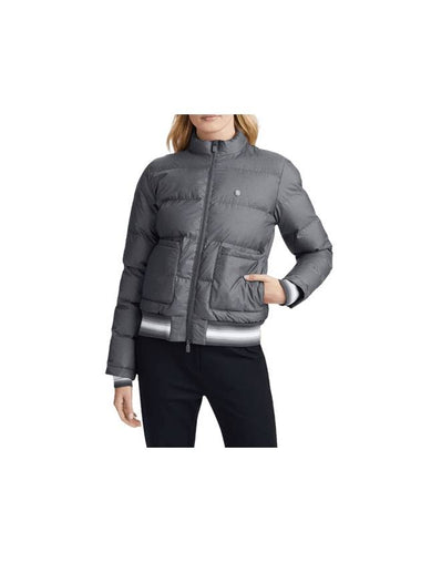 Women's Nylon Melange Padded Jacket Charcoal Heather Grey - G/FORE - BALAAN 1