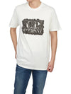 Logo Label Graphic Short Sleeve T-Shirt White - CP COMPANY - BALAAN 6