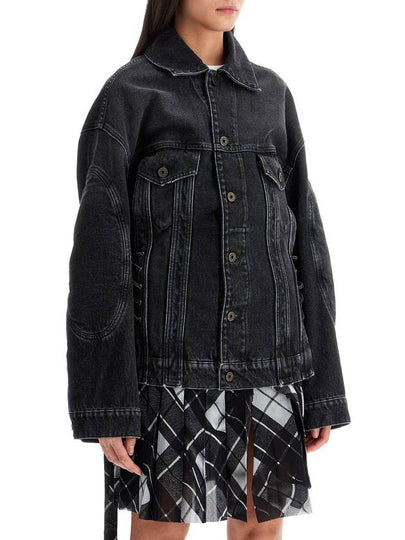 denim jacket with laces - JEAN PAUL GAULTIER - BALAAN 2