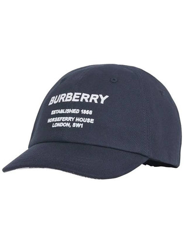 Kids Logo Embroidered Baseball Cap Midnight 8049541 - BURBERRY - BALAAN 1