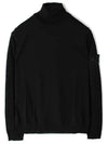 Wool Knit Turtleneck Black - STONE ISLAND - BALAAN 2