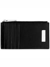 Metal Plate Zipper Card Wallet Black - SALVATORE FERRAGAMO - BALAAN 2