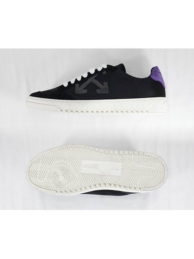 Men's Arrow Logo Purple Heel Tab 20 Low Top Sneakers Black - OFF WHITE - BALAAN 8