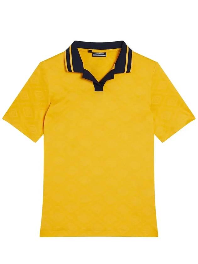 Women's Sammy Short Sleeve Polo Shirt Yellow - J.LINDEBERG - BALAAN 2