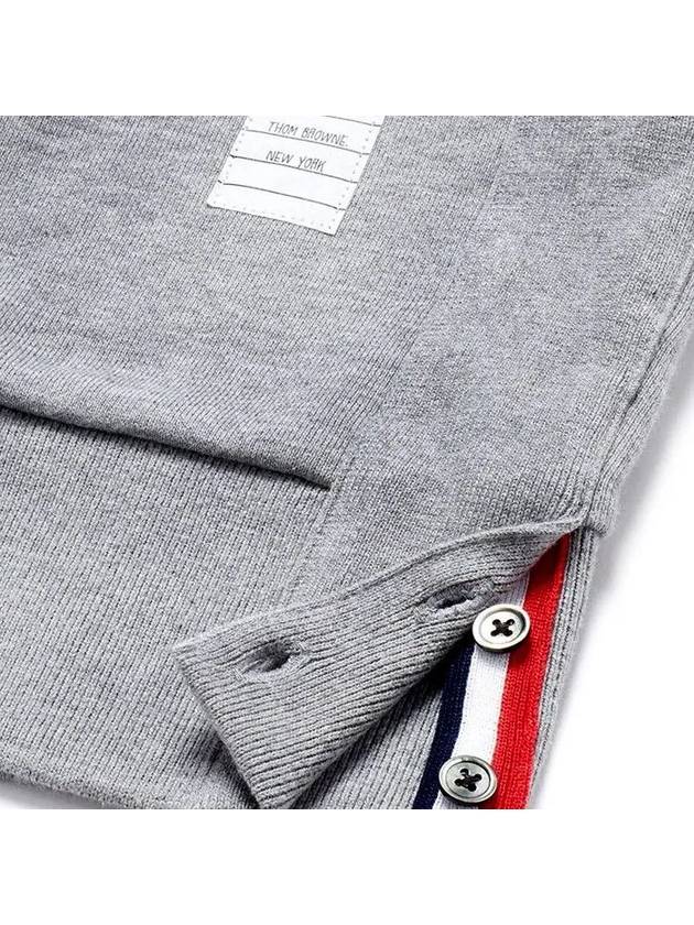 Engineered 4 Bar Stripe Loopback Jersey Knit Crewneck Sweatshirt Light Grey - THOM BROWNE - BALAAN 7