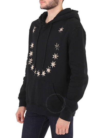 424 Men's Star Print Hoodie In Black, Size X-Small - 424 - BALAAN 2