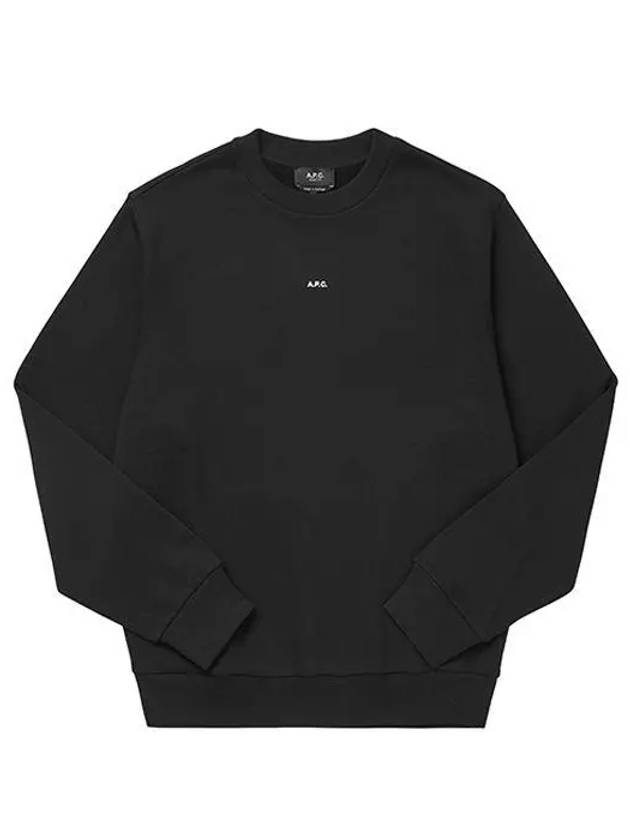 Boxy Micro Logo Sweatshirt Black - A.P.C. - BALAAN 2