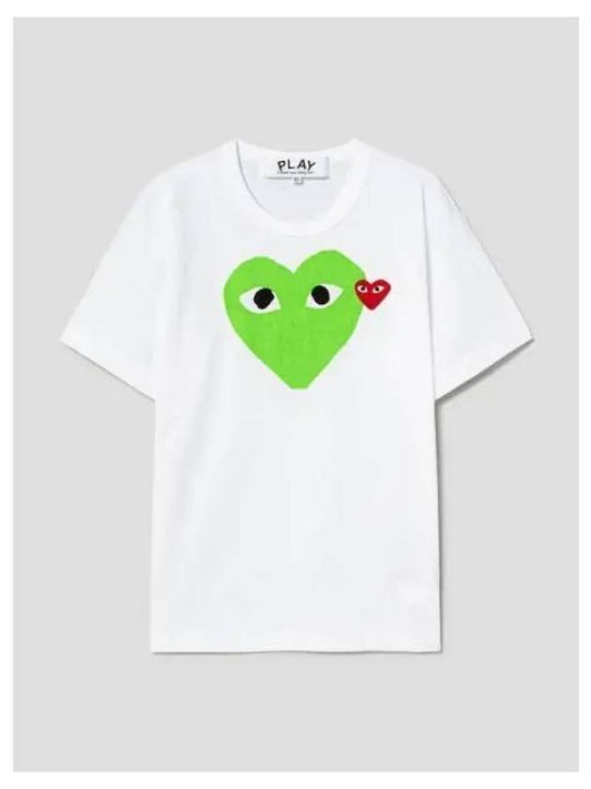 Red Heart Waffen Green Print T Shirt Domestic Product - COMME DES GARCONS PLAY - BALAAN 1