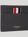 Lobster Pebble Grain Leather Card Wallet Dark Grey - THOM BROWNE - BALAAN 5