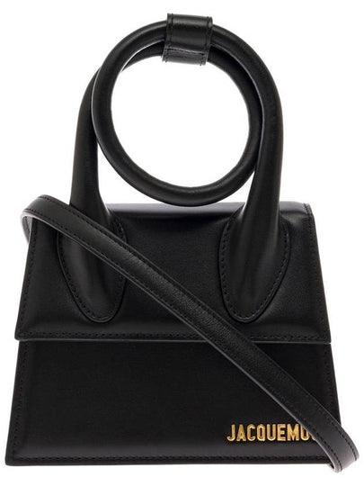 Le Chiquito Noeud Coiled Leather Tote Bag Black - JACQUEMUS - BALAAN 2