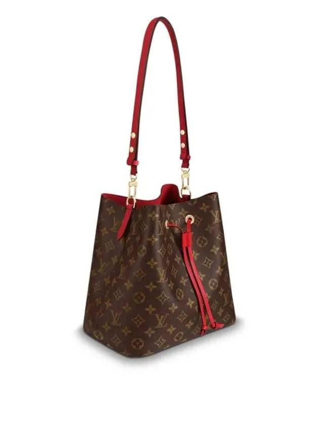 Monogram Neonoe Bucket Bag Brown Red - LOUIS VUITTON - BALAAN 3