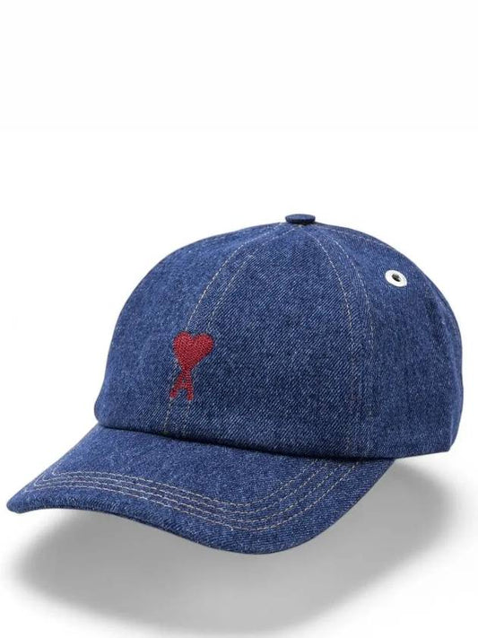 Heart Logo Blue Denim Ball Cap UCP006 DE0025 480 - AMI - BALAAN 2