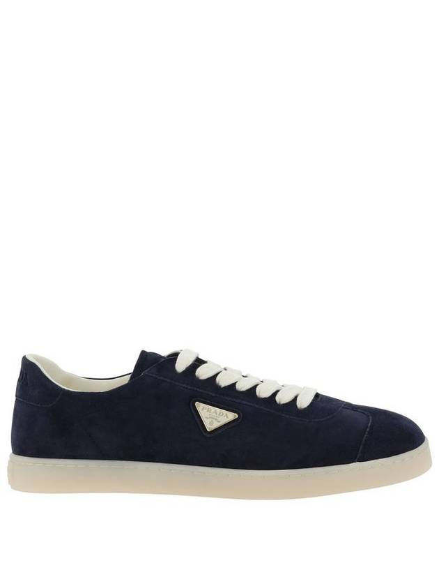 Lane Suede Low Top Sneakers Navy - PRADA - BALAAN 2